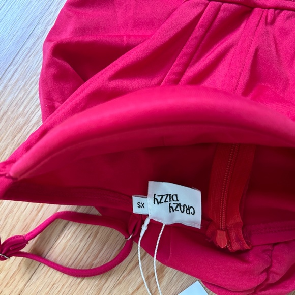 NWT Red Corset Mini Dress xs! - Picture 5 of 11